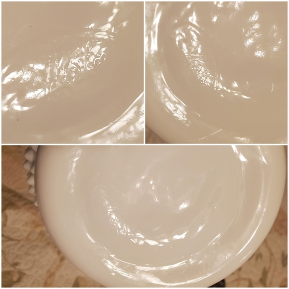 Vtg Fenton White Milk Glass Ruffle Hobnail Vase - Picture 12 of 15